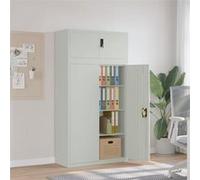 vidaXL Archiefkast 90x40x180 cm staal lichtgrijs3188319 Gris G