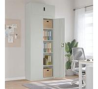 vidaXL Archiefkast 90x40x240 cm staal lichtgrijs3188321 Gris G