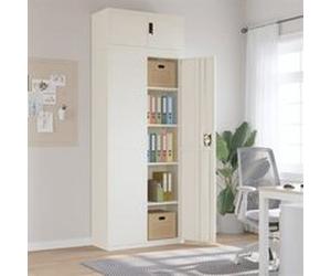 vidaXL Archiefkast 90x40x240 cm staal wit3188315 Blanc G
