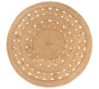 vidaXL Area Rug Braided Design Jute 82.7" Round, Rug, Mat, Carpet, Jute Rug, Round Rug, Floor Mat, Floor Carpet, Indoor Rug, Indoor Carpet