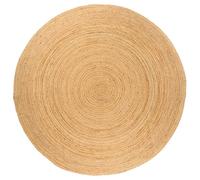 vidaXL Area Rug Braided Jute 94.5" Round Floor Mat Carpet