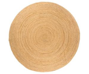 vidaXL Area Rug Braided Jute 94.5" Round Floor Mat Carpet