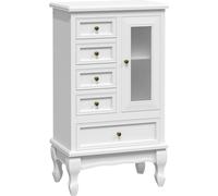 vidaXL Armoire 5 tiroirs 2 compartiments blanc