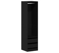 Armoire Vidaxl En Chêne Noir 50x50x200 Cm En Bois D'ingénierie Noir