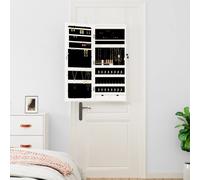 Armoire à Bijoux avec Miroir et Éclairage LED Mural Rangement Chambre vidaXL