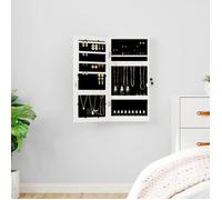 vidaXL Armoire à bijoux avec miroir et éclairage LED mural blanc 353247