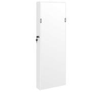 vidaXL Armoire à bijoux avec miroir et éclairage LED mural blanc Multicolore