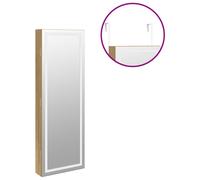 vidaXL Armoire à bijoux avec miroir et éclairage LED mural Multicolore