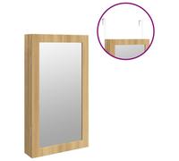 Armoire à bijoux avec miroir et éclairage LED mural