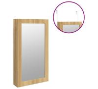 Armoire à bijoux avec miroir et éclairage LED mural