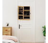 vidaXL Armoire à bijoux avec miroir et éclairage LED mural Multicolore