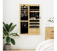 vidaXL Armoire à bijoux avec miroir murale 37,5x10x106 cm, armoire à bijoux, organisateur de bijoux, armoire à bijoux avec miroir, miroir de rangement