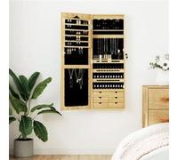 vidaXL Armoire à Bijoux avec Miroir Murale 37,5x10x106 cm, Armoire à Bijoux, Organisateur de Bijoux, Armoire à Bijoux avec Miroir, Miroir de Rangement