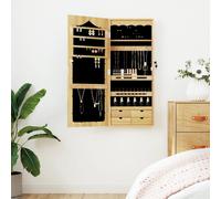 vidaXL Armoire à bijoux avec miroir murale 37,5x10x90 cm, armoire à bijoux, organisateur de bijoux, armoire à bijoux avec miroir, miroir de rangement