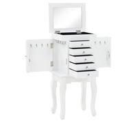 vidaXL Armoire à bijoux sur pieds 246960 Blanc