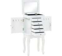 vidaXL Armoire à bijoux sur pieds 246960 Blanc