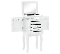vidaXL Armoire à bijoux sur pieds 246960 Blanc