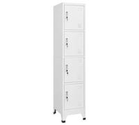 vidaXL Armoire à Casiers avec 4 Compartiments Armoire de Rangement Meuble de Rangement Vestiaire Sportif Entreprise Intérieur 38x45x180 cm