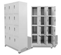 vidaXL Armoire à casiers avec 12 compartiments 90 x 45 x 180 cm Gris