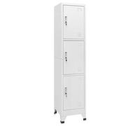 vidaXL Armoire à Casiers avec 3 Compartiments Armoire de Rangement Meuble de Rangement Vestiaire Sportif Entreprise Intérieur 38x45x180 cm