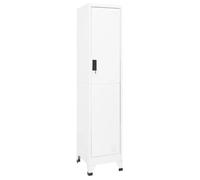 vidaXL Armoire à casiers en acier Blanc 38x45x180 cm