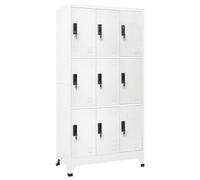vidaXL Armoire à casiers Blanc 90x45x180 cm Acier