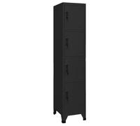 vidaXL Armoire à Casiers Classeur Meuble de Rangement d'Equipements de Sport Produits de Nettoyage Intérieur Bureau Noir 339786