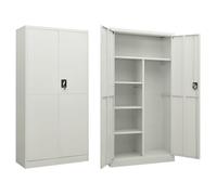 vidaXL Armoire à casiers Gris clair 90 x 40 x 180 cm Acier