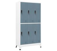 Vidaxl Armoire À Casiers Gris Clair Et Gris Foncé 90x45x180 Cm Acier Multicolore