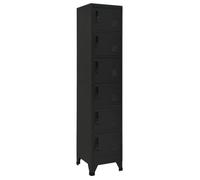 vidaXL Armoire à casiers 38x40x180 cm Noir Acier