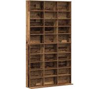 vidaXL Armoire à CD avec étagère Vieux bois 101 x 23 x 177,5 cm Bois composite