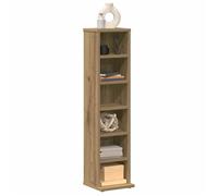 vidaXL Armoire à CD chêne artisanal 21x20x88 cm bois d'ingénierie, unité de rangement cd, armoire de rangement cd, meuble de 855829
