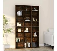 vidaXL Armoire à CD Chêne fumé 102x23x177,5 cm Bois d'ingénierie 815090