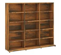 vidaXL Armoire à CD Chêne fumé 102x23x89,5 cm Bois d'ingénierie