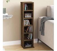 vidaXL Armoire à CD Chêne fumé 21x20x88 cm Bois d'ingénierie 815072