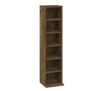 Vidaxl Armoire À Cd Chêne Fumé 21x20x88 Cm Bois D'ingénierie Marron