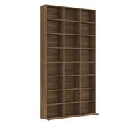Vidaxl Armoire À Cd Chêne Marron 102x23x177,5 Cm Bois D'ingénierie Multicolore