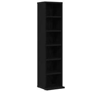 vidaXL Armoire à CD chêne noir en bois d'ingénierie 21×20×88 cm