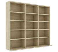 vidaXL Armoire à CD, Étagère à CD avec Compartiment, Armoire de Bureau, Meuble de Rangement Chambre Intérieur, Chêne Sonoma 801790