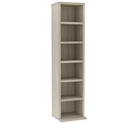 vidaXL Armoire à CD Chêne sonoma 21x20x88 cm Bois d'ingénierie