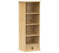 vidaXL Armoire à CD Corona 40x30x110 cm bois de pin massif Marron