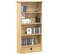 vidaXL Armoire à CD Corona 52x17,5x103 cm bois de pin massif, unité de rangement cd, armoire de rangement cd, meuble de 4002781