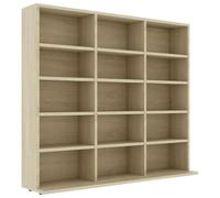 vidaXL Armoire à CD, Étagère à CD avec Compartiment, Armoire de Bureau, Meuble de Rangement Chambre Intérieur, Chêne Sonoma Bois d’Ingénierie