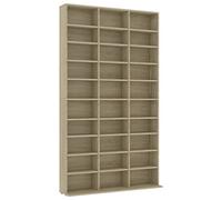 Vidaxl Armoire À Cd Chêne Sonoma 102x16x177,5 Cm Bois D'ingénierie Marron