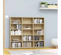 vidaXL Armoire à CD, Étagère à CD avec Compartiment, Armoire de Bureau, Meuble de Rangement Chambre Intérieur, Chêne Sonoma 801790