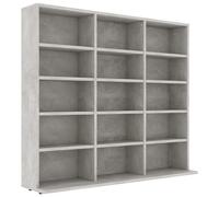 Armoire à CD VIDAXL Gris béton 102x23x89,5 cm - Rangement pour CD et DVD en aggloméré