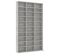 Vidaxl Armoire À Cd Gris Béton 102x16x177,5 Cm Bois D'ingénierie Gris