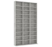Vidaxl Armoire À Cd Gris Béton 102x16x177,5 Cm Bois D'ingénierie Gris