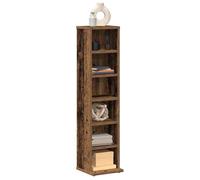 vidaXL Armoire à CD vieux bois 21x20x88 cm bois d'ingénierie, unité de rangement cd, armoire de rangement cd, meuble de 855828