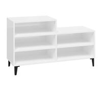 vidaXL Armoire à chaussure Blanc brillant 102x36x60 cm Bois ingénierie